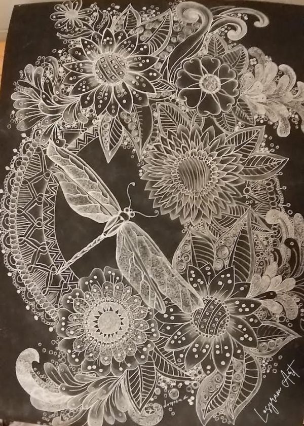 Libellula tra fiori - immagine 2